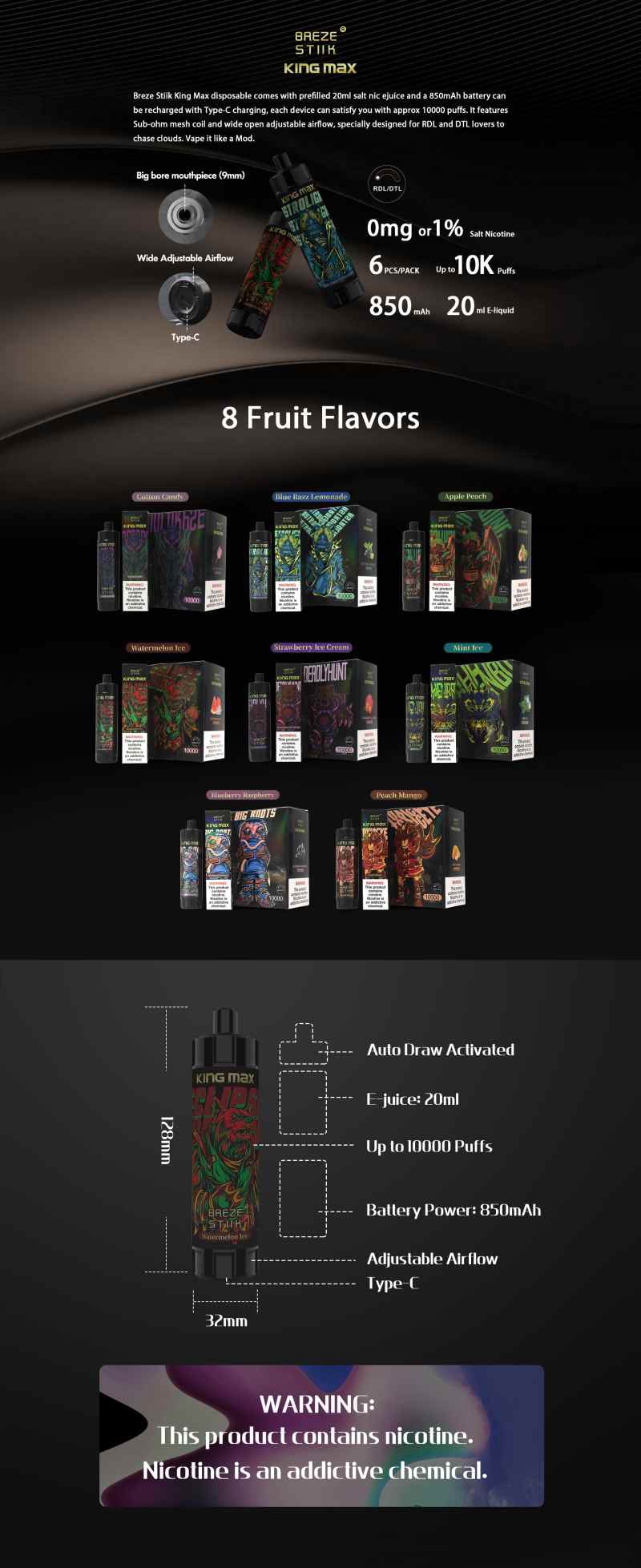 Breze Stiik King Max 10000 Breze Stiik King Max 10000