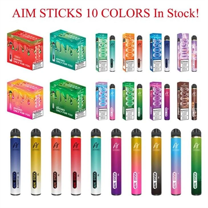 AiM Stick 2500 Puffs elektroonilise sigareti ühekordselt kasutatav vappe
