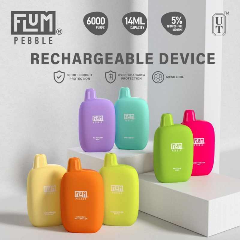 FLUM Pebble 6000 Puffs ühekordselt kasutatav vape