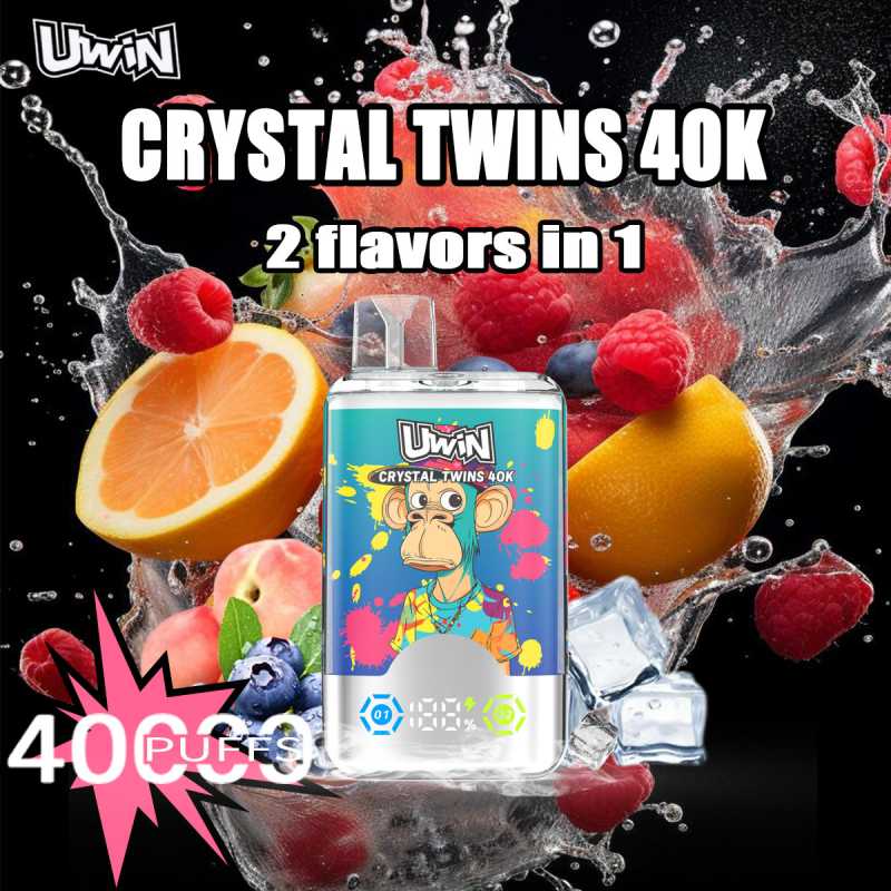 Uwin Crystal kaksikud 40000 Puffs topeltmaitsetega vape