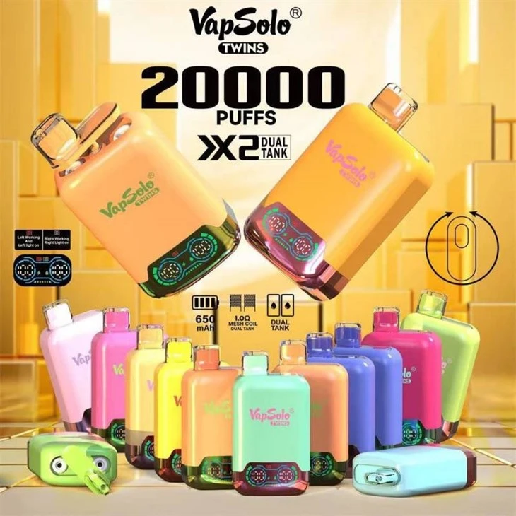 VapSolo Twins 20K Puffs ühekordselt kasutatav vape